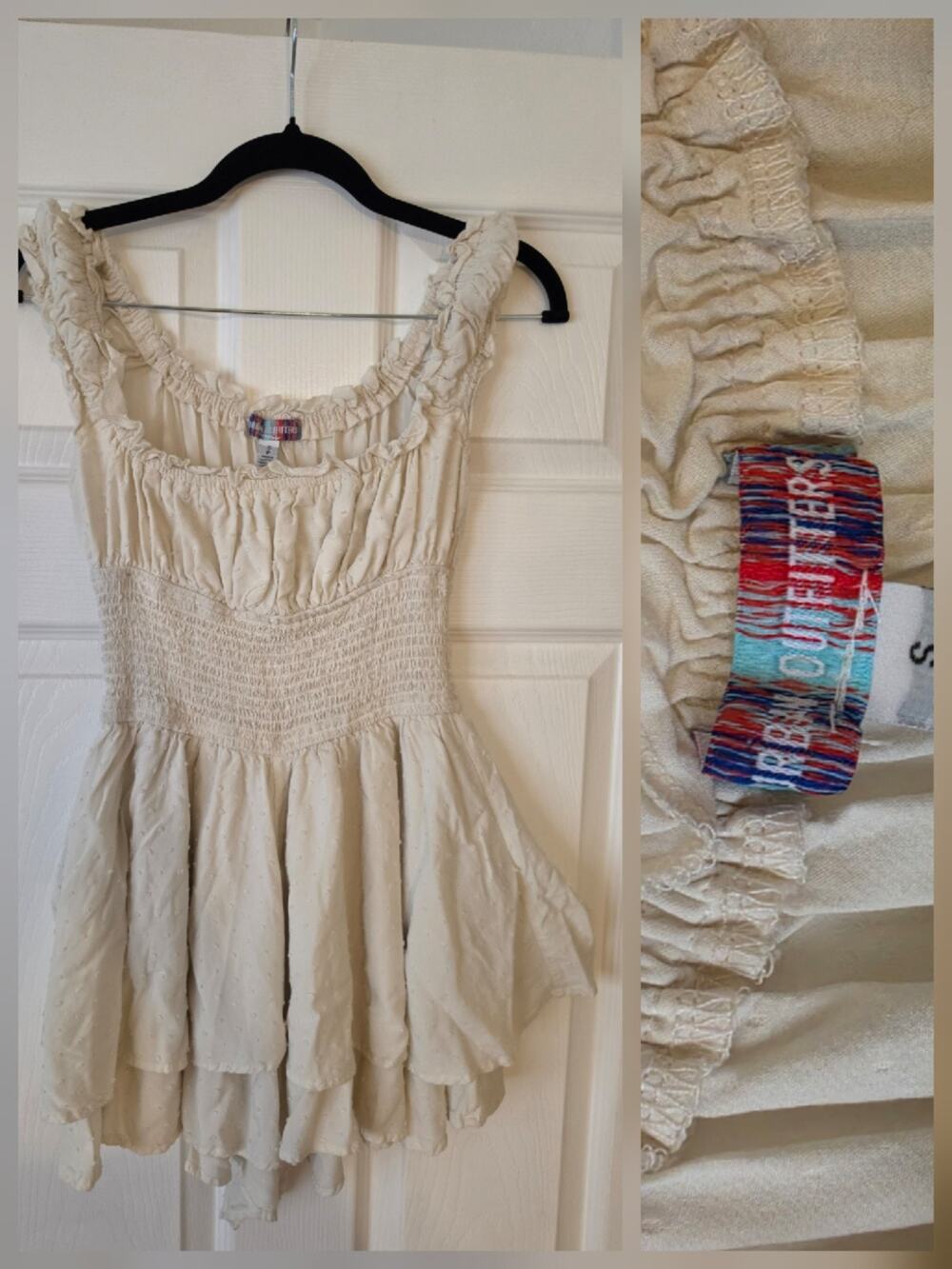 Urban Outfitters Romper SZ S Milkwife Playsuit Coquette Cottage Layered